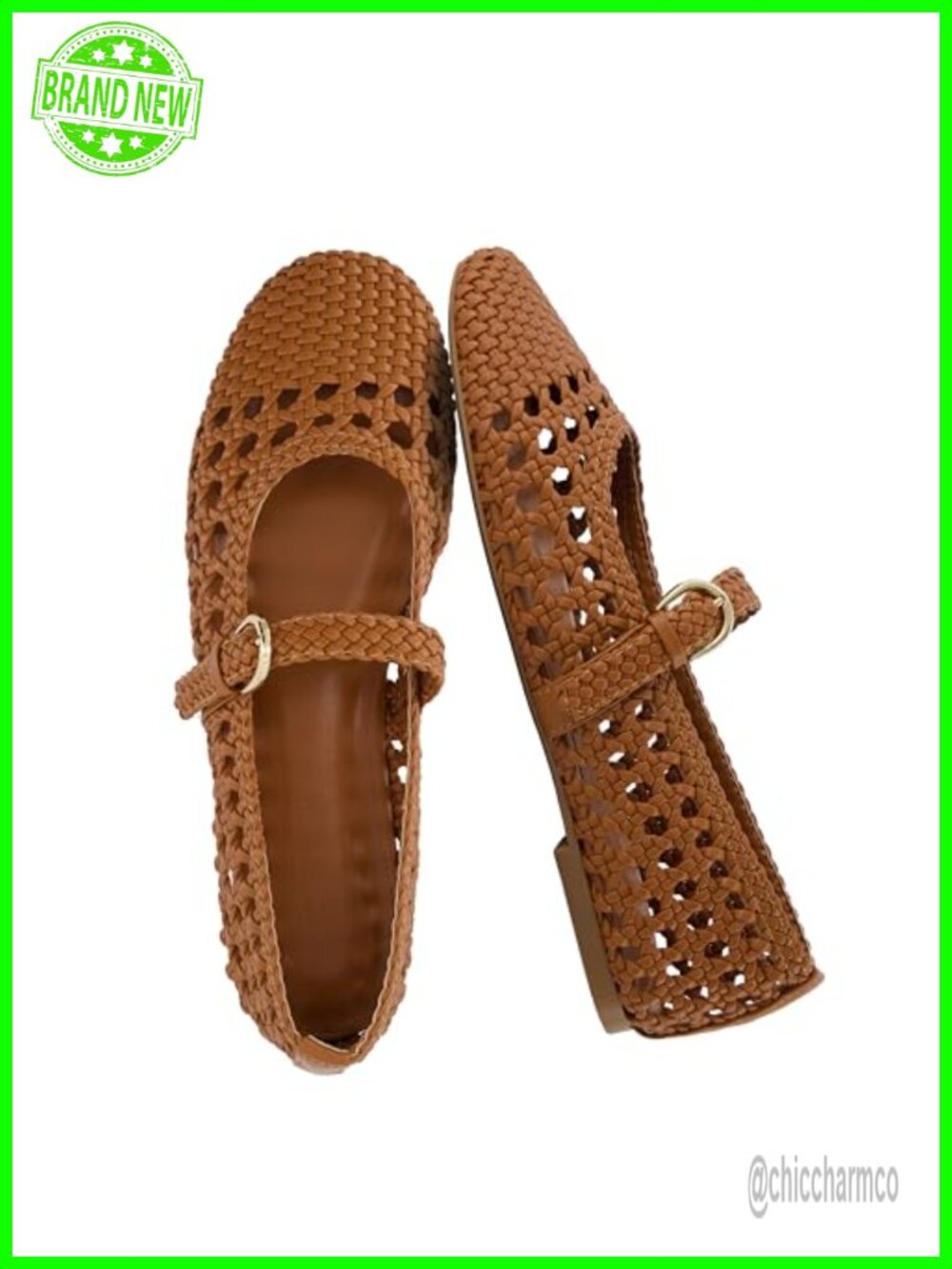 CUSHIONAIRE Woven Mary Jane Flats with Adjustable Buckle Strap